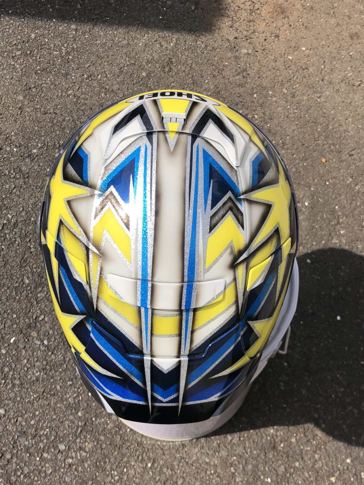 SHOEI ショウエイ X-14 ヘルメット塗装 ｜ 神奈川でバイクの塗装なら篠﨑塗装工業まで気軽にお問い合わせください