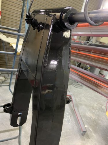 サンドブラスト導入 早速 Xjr10 スイングアーム セラコート施工 篠崎塗装工業のブログ